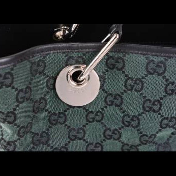 Gucci Eclipse Vintage GG Monogram Canvas / Leather Bucket Tote Bag. - Picture 4 of 17